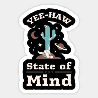 Yee-Haw State Of Mind Design Sticker